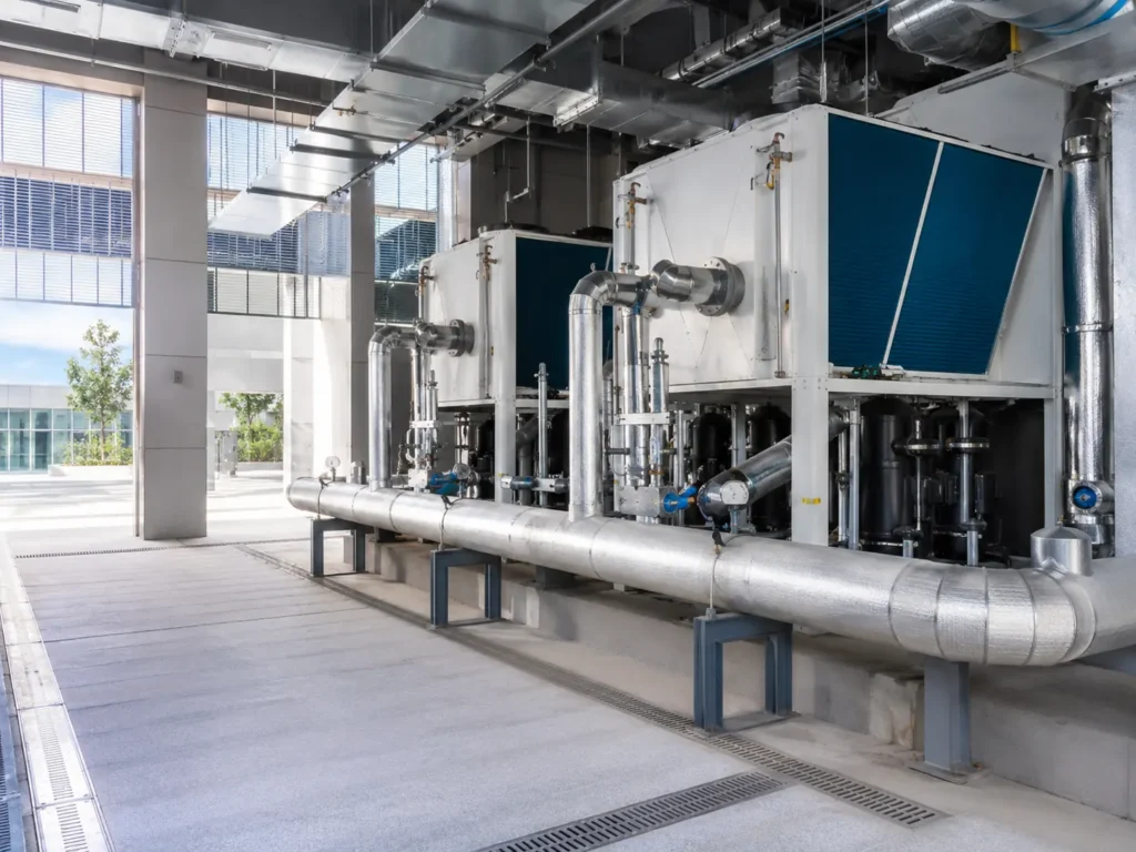 RG Mekanik Tesisat VRF VRV chiller ve fancoil soğutma hattı uygulaması